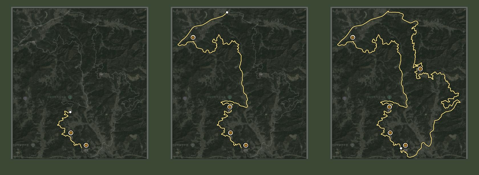 GPS 트랙 6,917점으로 다시 그린 코스